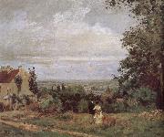 Camille Pissarro Road Vehe peaceful nearby scenery oil on canvas